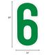 Festive Green Number (6) Corrugated Plastic Yard Sign, 30in